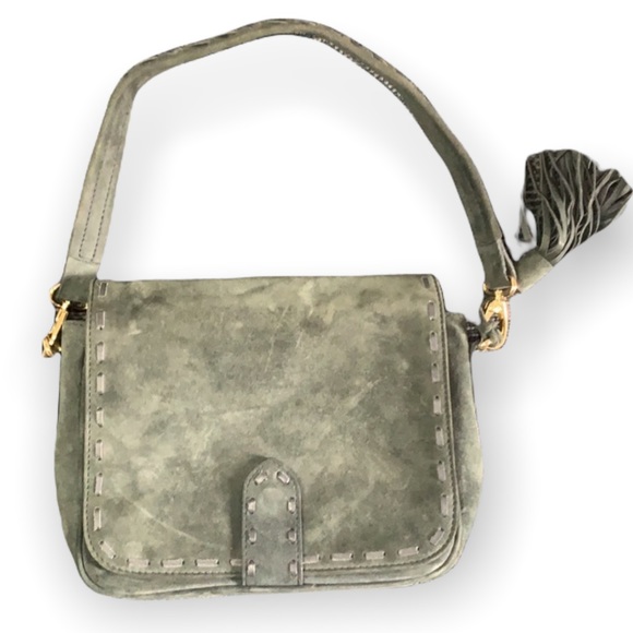 Brampton London Genuine Leather Purse Shoulder Bag One Strap Grey - Picture 1 of 10